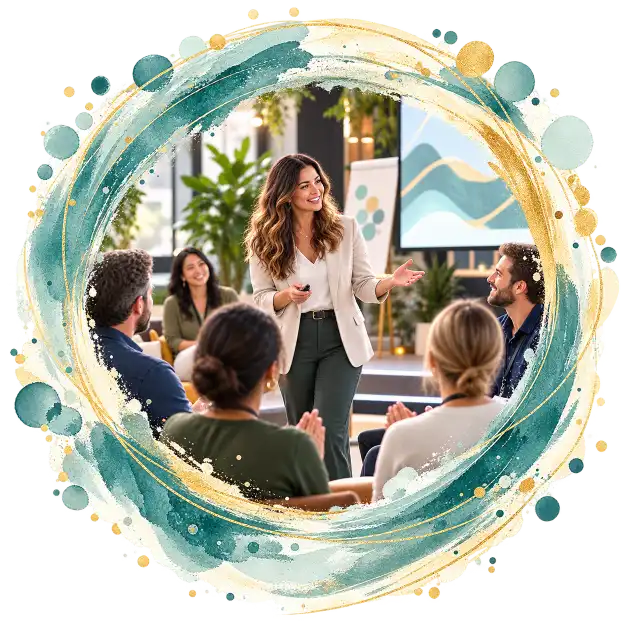 Facilitated corporate event bringing people together for conversation, learning and meaningful action