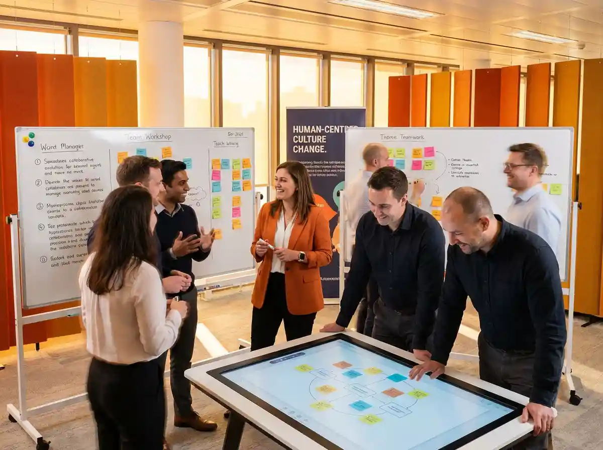 Team workshop focused on culture, behaviours and human-centred change
