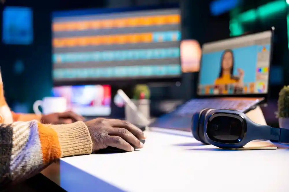 Broadcast production screens supporting a hybrid event experience