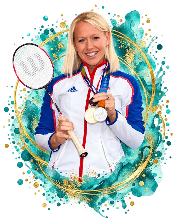 Gail Emms MBE, Olympic silver medallist in mixed doubles badminton