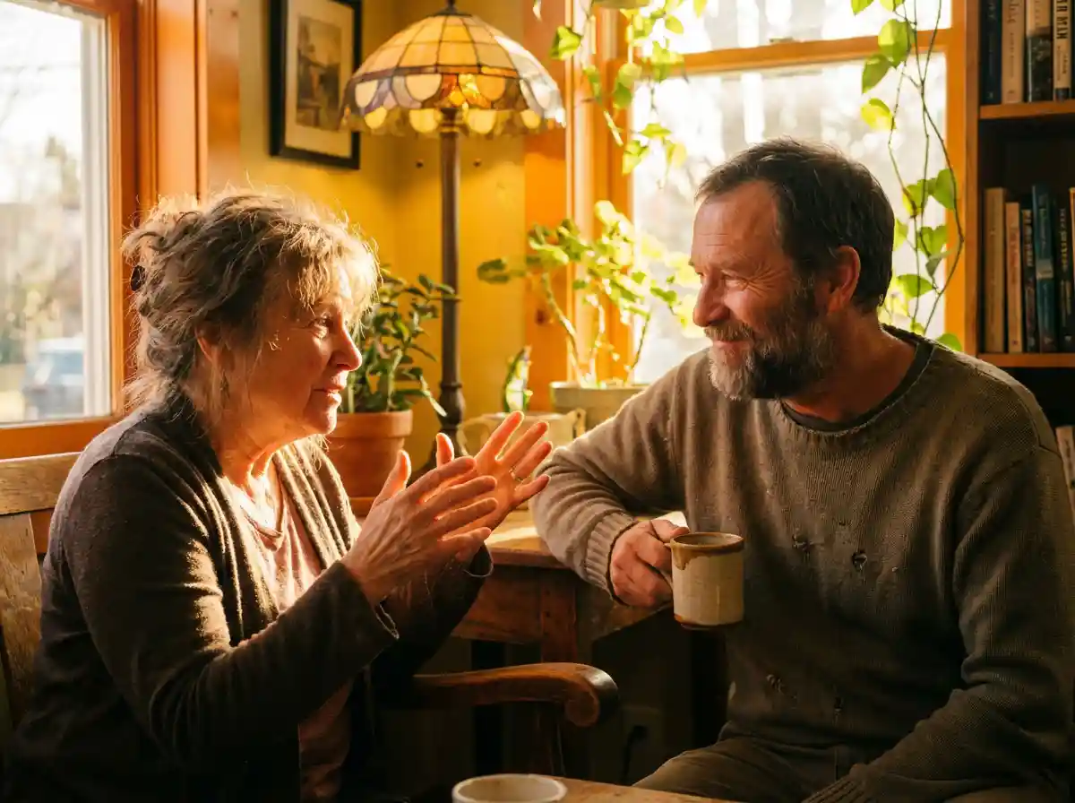 People in conversation representing human perception, emotion and brand connection