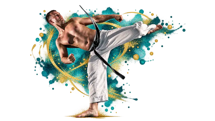 James Wells during his international karate career