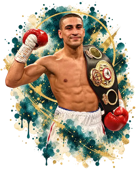 Jordan Gill during his early professional boxing career and Ingle Gym years