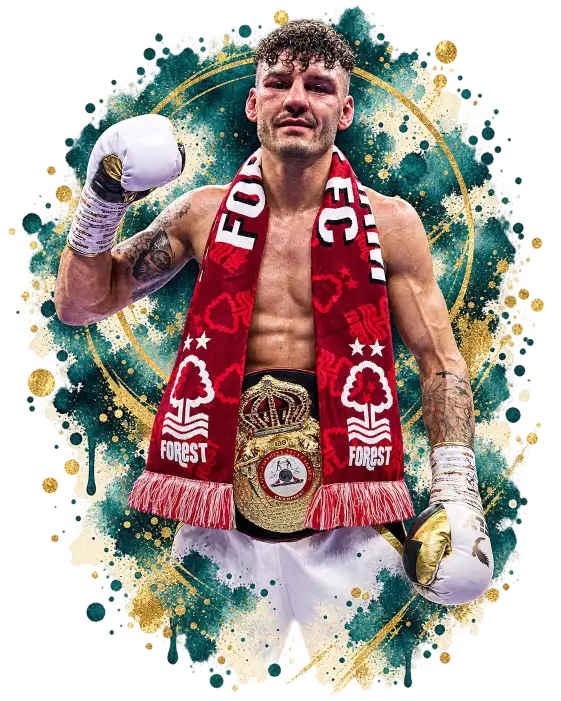 Leigh Wood during his dramatic WBA title defence against Michael Conlan in Nottingham