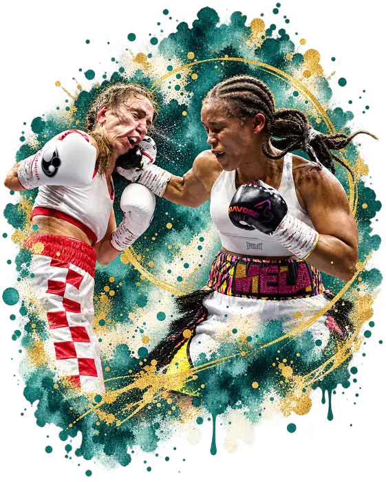 Natasha Jonas representing Great Britain during her historic Olympic boxing career