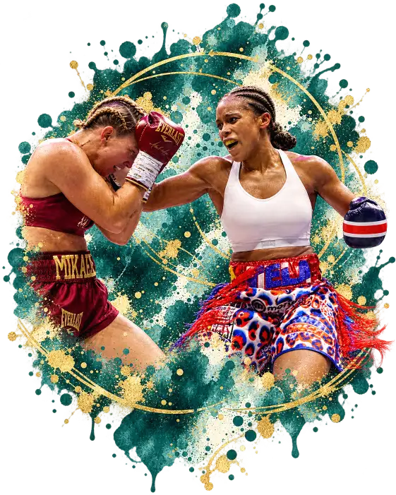 Natasha Jonas during her welterweight championship and boxing management chapter