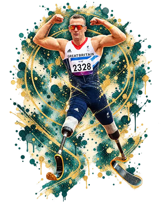 Richard Whitehead MBE during his long international Para athletics career